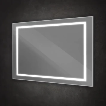 Зеркало BelBagno Kraft SPC-KRAFT-1200-800-SENS-AL 120x80 см, с LED-подсветкой, сенсорным выключателем, алюминий