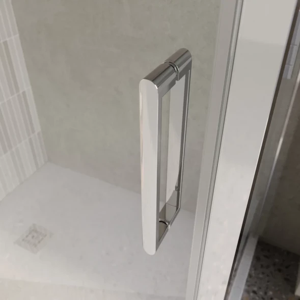 Душевой уголок BelBagno Luce LUCE-AH-1-110/80-C-Cr 110x80 см, профиль хром, стекло прозрачное