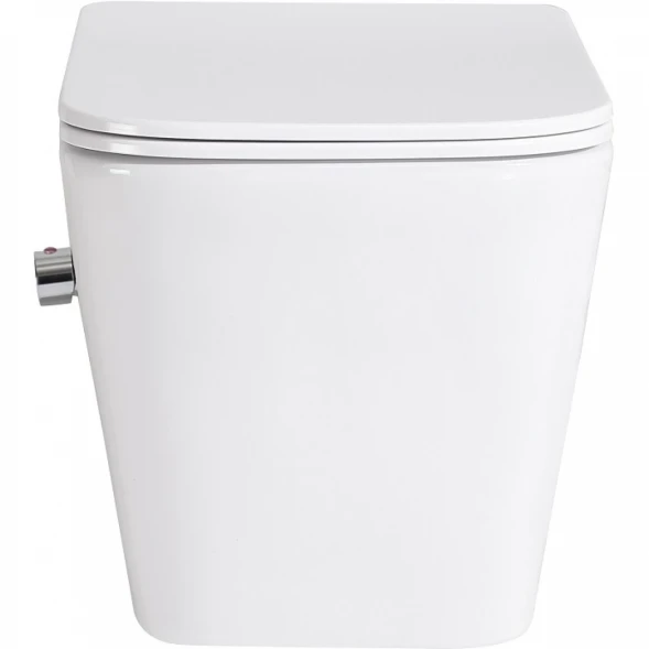Унитаз подвесной BelBagno Due BB3103CHR-BS/SC безободковый, с функцией биде, с сиденьем микролифт, белый