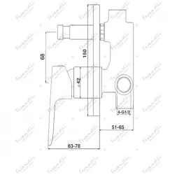 Смеситель для ванны Feramolli Pura BL635
