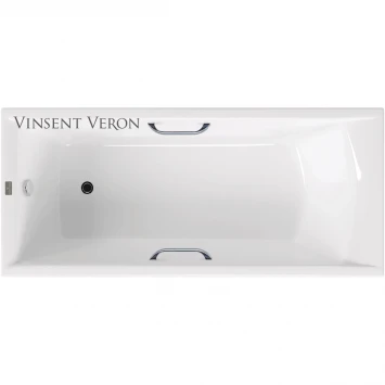 Ванна чугунная Vinsent Veron Devon VDV1908045H/VH0012CH 190x80 см, с ручками, белый