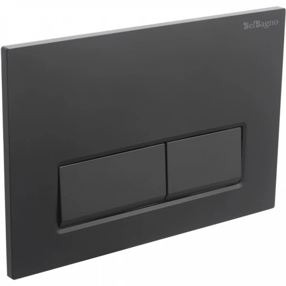 Кнопка смыва BelBagno BB-15R-NERO.M для инсталляции, черный матовый