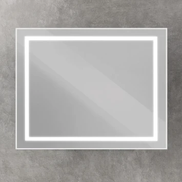 Зеркало BelBagno Kraft SPC-KRAFT-1000-800-SENS-AL 100x80 см, с LED-подсветкой, сенсорным выключателем, алюминий