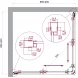 Душевой уголок BelBagno Luce LUCE-A-2-90-C-ORO 90x90 см, профиль золотой, стекло прозрачное