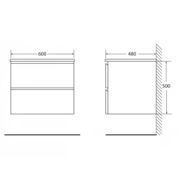 Раковина 60x48 см BelBagno Luce BB600AB
