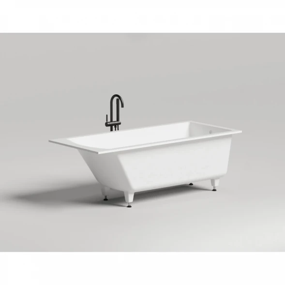 Ванна из литьевого мрамора Salini S-Sense Cascata 104413M 170x70 см, белый матовый