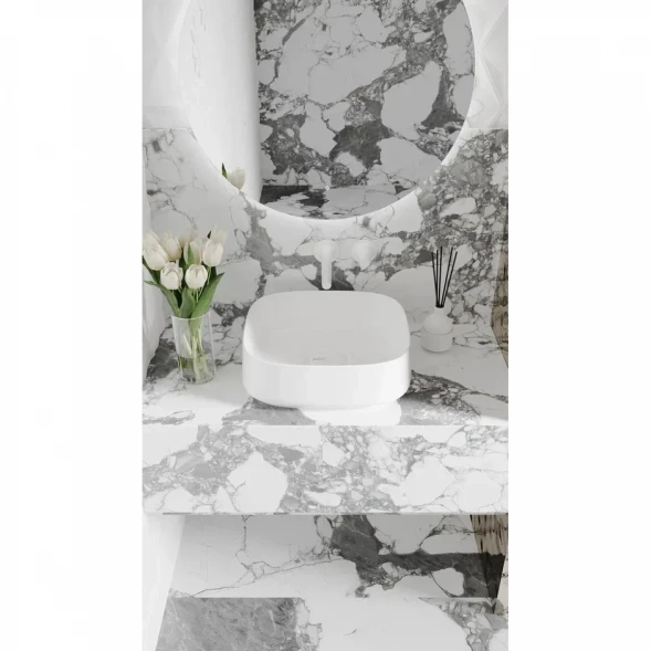 Раковина-чаша Salini S-Sense Oriente Bowl 1109102M 45x40,5 см, накладная, белый матовый