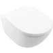 Унитаз подвесной Villeroy &amp; Boch Subway 3.0 4670TS01 безободковый, торнадо, с сиденьем микролифт, альпийский Белый