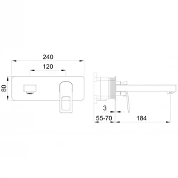 Смеситель для раковины Wonzon &amp; Woghand Frame  WW-88869010-BG встраиваемый, золотой матовый