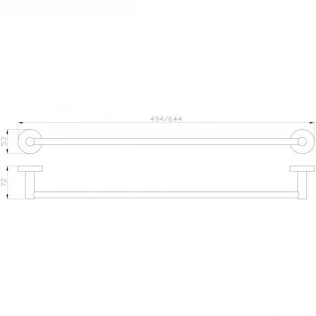 Полотенцедержатель Wonzon & Woghand Easy WW-8112 64,4 см, хром