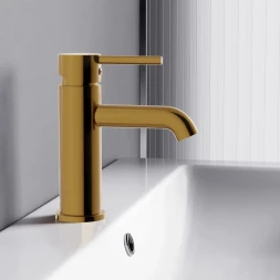 Смеситель для раковины Damixa Scandinavian Pure 360210600 без донного клапана, Золото
