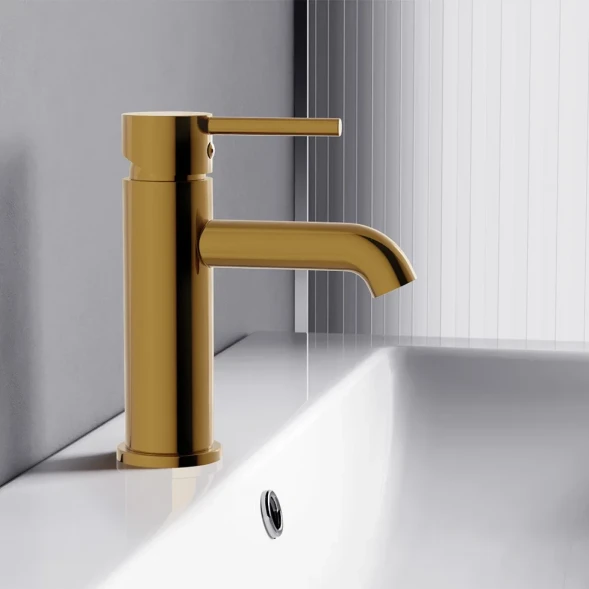 Смеситель для раковины Damixa Scandinavian Pure 360210600 без донного клапана, Золото