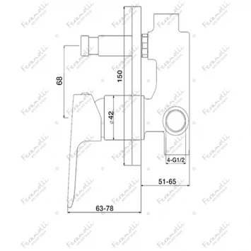 Смеситель для ванны Feramolli Pura CL635