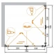 Душевой уголок Cezares Elena 80x80 см прозрачное стекло ELENA-W-AS-2-80-C-Cr