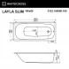 Акриловая гидромассажная ванна 180x80 см Whitecross Layla Slim 0122.180080.100.LINE.CR