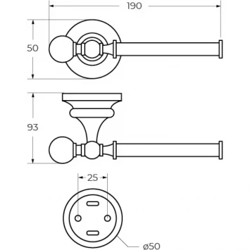 Держатель туалетной бумаги Cezares Olimp OLIMP-TH04-02-Sw бронза