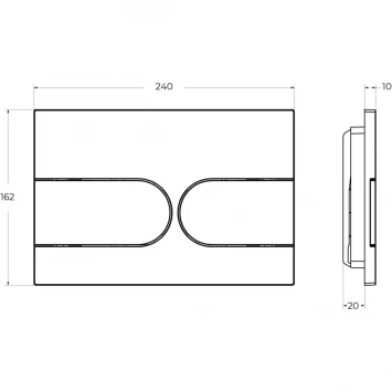 Кнопка смыва BelBagno BB-11-BL для инсталляции, белый глянец