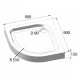 Акриловый поддон 90x90 см BelBagno TRAY-BB-R-90-550-15-W
