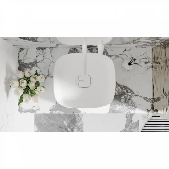 Раковина-чаша Salini S-Sense Oriente Bowl 1109102G 45x40,5 см, накладная, белый глянец