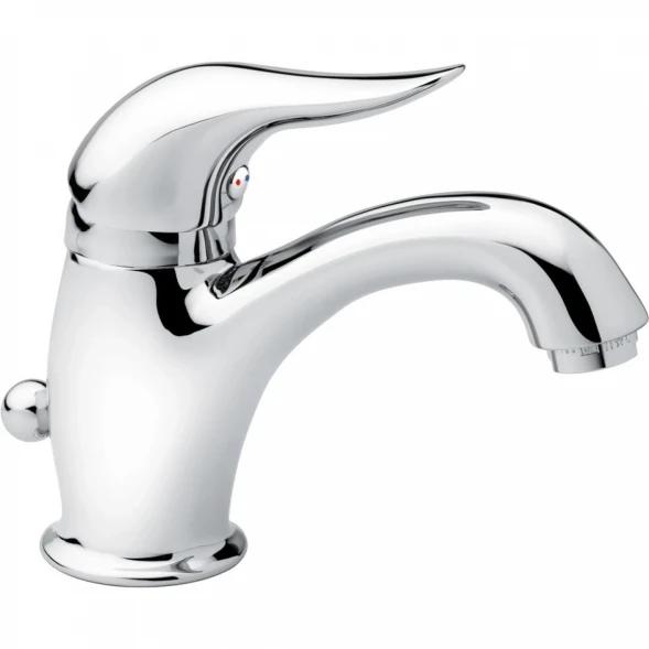 Смеситель для раковины Emmevi Duka 44003/CR с донным клапаном, хром