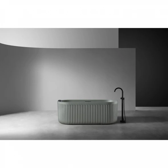 Ванна из литьевого мрамора AltroBagno Gianni AltroBagnoGianni090214CementGrey 170x75 см, отдельностоящая, серый цемент