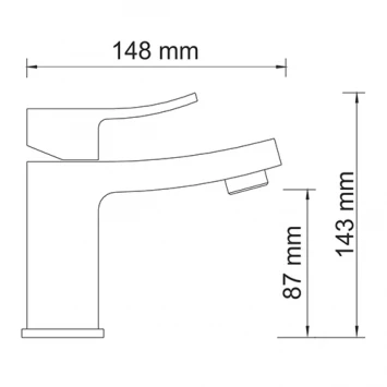 Смеситель для раковины, светлая бронза WasserKRAFT Exter 1603
