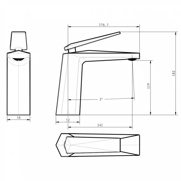Смеситель для раковины Boheme Venturo 371-B