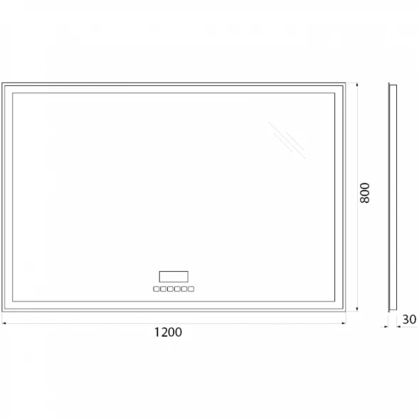 Зеркало 120x80 см BelBagno SPC-GRT-1200-800-LED-TCH-RAD