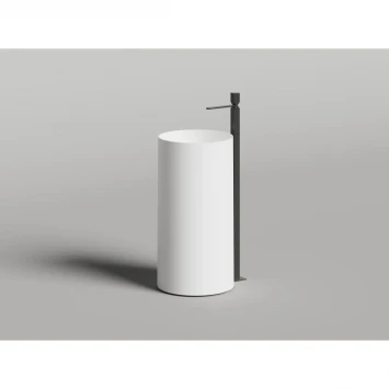 Раковина Salini S-Stone Armonia Round 01 130421M 46x46 см, напольная, белый матовый