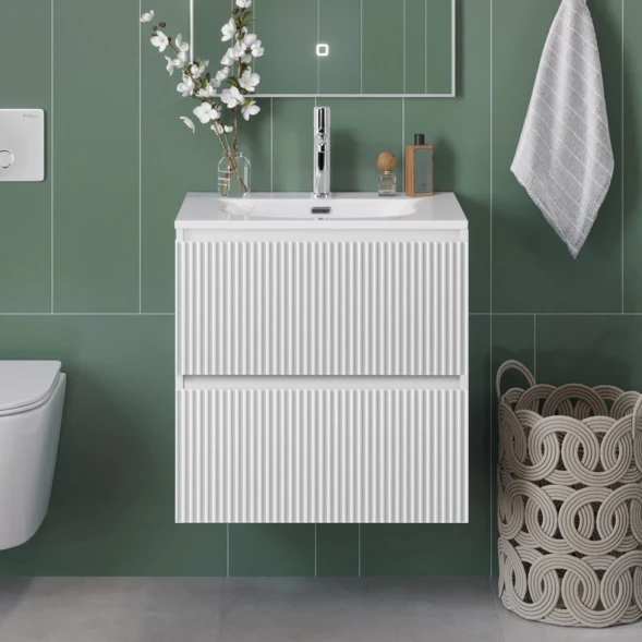 Тумба под раковину BelBagno Uno UNO-MINI-500-2C-SO-BO 50 см, подвесная, белый матовый