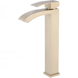 Смеситель для раковины Abber Wasserfall AF8611G Золото матовый