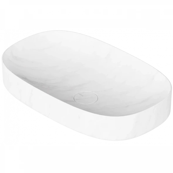 Раковина-чаша Alice Form Carrara 22400185 65x40 см, накладная, белый мрамор