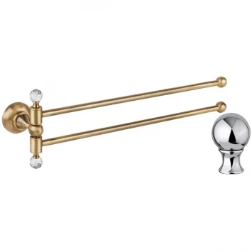 Полотенцедержатель Cezares Aphrodite APHRODITE-TD09-01-M 39,3 см, поворотный, двойной, хром