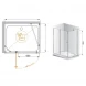 Душевой уголок Cezares Triumph 120x100 см текстурное стекло TRIUMPH-D-AH-1-120/100-P-Cr-R