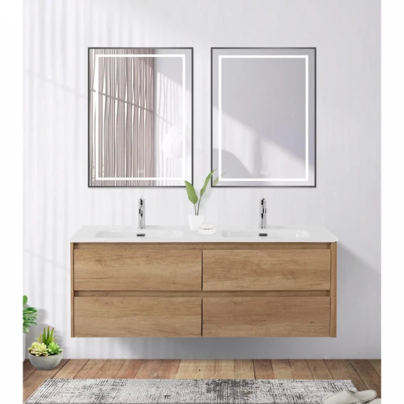 Зеркало BelBagno Kraft SPC-KRAFT-600-800-LED-TCH-WARM-NERO 60x80 см, с LED-подсветкой, сенсорным выключателем, антизапотеванием, черный