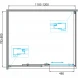 Душевой уголок 120x80 см BelBagno DUE-AH-1-120/80-C-CR прозрачное
