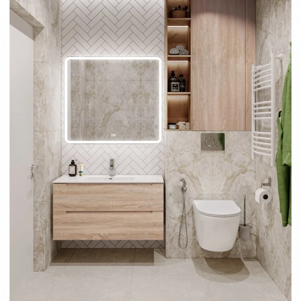 Тумба Rovere Bianco 99,6 см BelBagno Etna ETNA-1000-2C-SO-WO-P