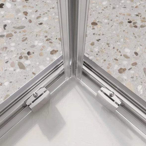 Душевой уголок BelBagno Luce LUCE-AH-22-130/100-C-Cr 130x100 см, профиль хром, стекло прозрачное