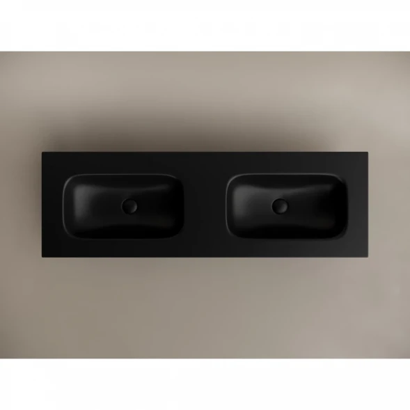 Раковина Ceramica Nova Grace CN7022MBwx 141x46 см, накладная, черный матовый