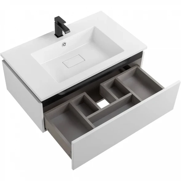 Тумба под раковину Cezares Slider SLIDER-800-1C-SO-BO 79,8 см, подвесная, Bianco Opaco