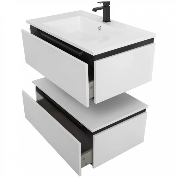Тумба под раковину Cezares Slider SLIDER-800-1C-SO-BO 79,8 см, подвесная, Bianco Opaco
