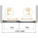 Шторка на ванну Cezares Tandem Soft TANDEM-SOFT-VF-2-180/145-C-Cr-IV 180 см, профиль хром, стекло прозрачное