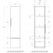 Пенал Cezares Premium 55506 подвесной L/R, Plisse Bianco Opaco