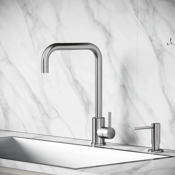 Смеситель для кухни Sancos Stainless SC12002SS нержавеющая сталь