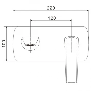 Смеситель для раковины Rose R1341F встраиваемый, хром/белый