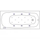 Акриловая гидромассажная ванна 180x80 см Whitecross Layla Slim 0122.180080.100.RELAX.BR