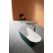 Ванна из литьевого мрамора Abber Frankfurt AM9941MBG 170x75 см, отдельностоящая, белый матовый/темно-зеленый матовый