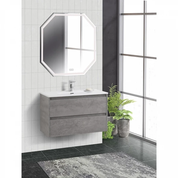 Тумба Cemento Grigio 80 см BelBagno Kraft KRAFT 39-800/390-2C-SO-CG