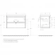 Тумба Cemento Grigio 80 см BelBagno Kraft KRAFT 39-800/390-2C-SO-CG