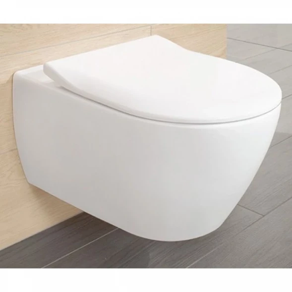 Унитаз подвесной Villeroy &amp; Boch Subway 2.0 5614R2R1 безободковый, с сиденьем микролифт, альпийский Белый